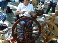 This beautiful wheel is owned by the beautiful women that has the farm