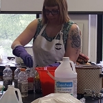 Adrian Demonstrating in the Dye Lab